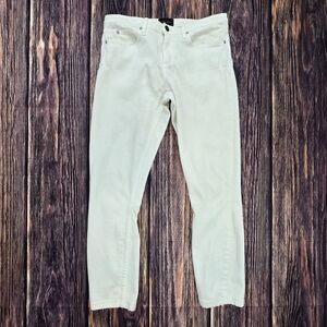 Theory White Denim Skinny Jeans
